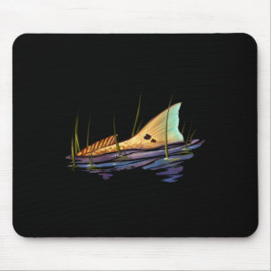Tapis De Souris Chemise de poisson tambour rouge queue de redfish 