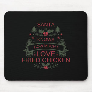 Tapis De Souris Chemise de poulet frit Noël 2025 Humour Pour Comfo