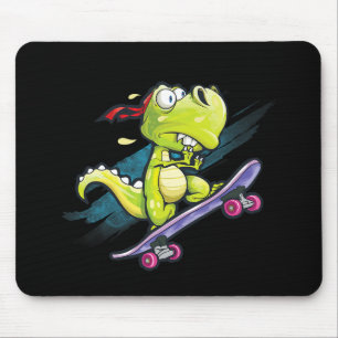 Tapis De Souris Chemise de skateboard Dino Garçons skateboard Enfa