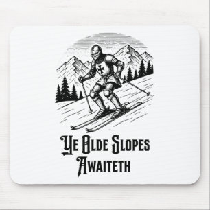 Tapis De Souris Chemise de ski de chevalier médiéval pour les amou