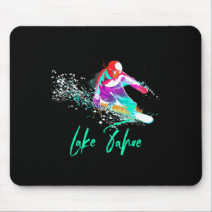 Tapis De Souris Chemise de snowboard Vintage Lake Tahoe California