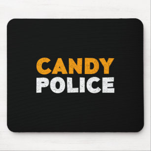 Tapis De Souris Chemise d'Halloween de la police de Candy
