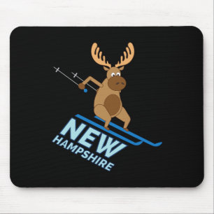 Tapis De Souris Chemise d'hiver de l'orignal du New Hampshire Nh