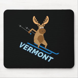 Tapis De Souris Chemise d'hiver de ski de Vermont Vt Moose