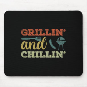 Tapis De Souris Chemise drôle BBQ pour hommes vintage griller et c