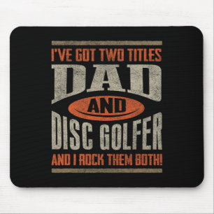 Tapis De Souris Chemise drôle de golf à disque pour papa Fête des