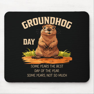 Tapis De Souris Chemise drôle de jour de la marmotte pour femmes h