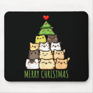 Tapis De Souris Chemise drôle de Noël pour amoureux de chats _ Mam