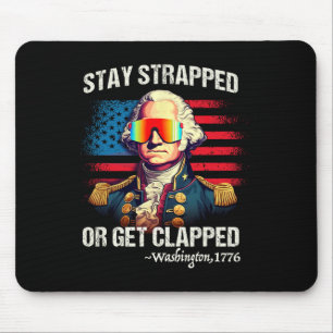 Tapis De Souris Chemise drôle du 4 juillet Washington Reste Attach