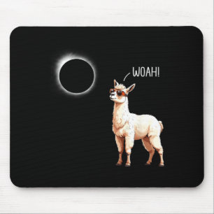 Tapis De Souris Chemise Éclipse Solaire Totale Llama Woah