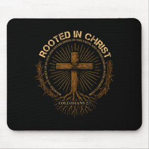 Tapis De Souris Chemise Enracinée En Christ, Chemise Jésus, Croix