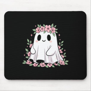 Tapis De Souris Chemise Fantôme Florale Fleurs roses mignonnes Oct