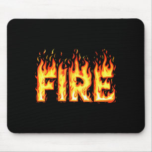 Tapis De Souris Chemise Flamme de Feu Adulte Enfants Hommes Femmes