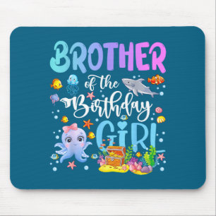 Tapis De Souris Chemise Frère Anniversaire Mer Poisson Océan