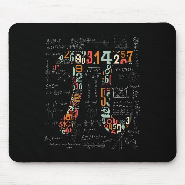 Tapis De Souris Chemise Jour Pi Numéros Pi Enseignant Math 3.14 Ca (Devant)