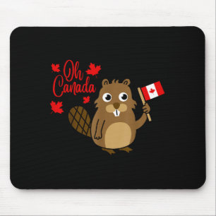 Tapis De Souris Chemise Joyeuse Fête du Canada Drôle de marmotte c