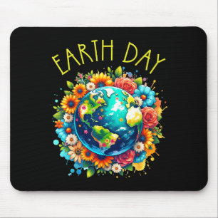 Tapis De Souris Chemise Joyeuse Journée de la Terre Terre Mignonne