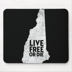 Tapis De Souris Chemise Live Or Die - Chemise du New Hampshire Nh