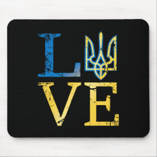 Tapis De Souris Chemise Love Ukraine Ukrainien Tryzub Zelensky Mil