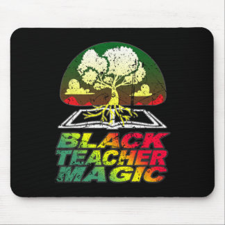 Tapis De Souris Chemise Magique Enseignant Noir Rétro Magie Profes