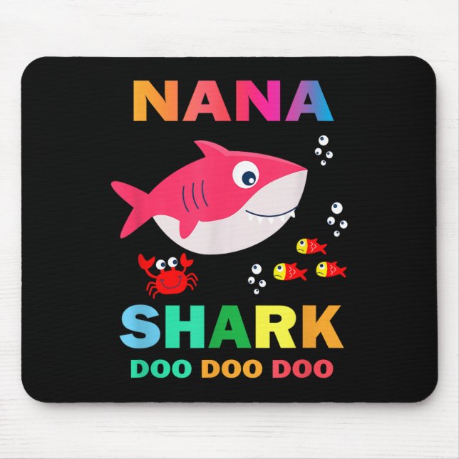 Tapis De Souris Chemise Nana Shark, Cadeau De Fête des pères De L' (Devant)