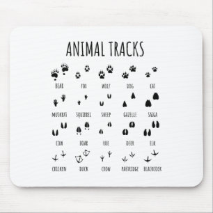 Tapis De Souris Chemise Nature Explorer Empreintes D'animaux Pour