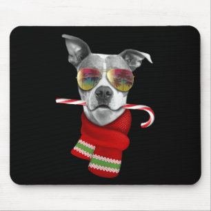 Tapis De Souris Chemise Noël en Juillet Pitbull Célibataires Amour