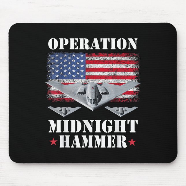 Tapis De Souris Chemise Opération B-2 Stealth Jet Midnight Hammer  (Devant)
