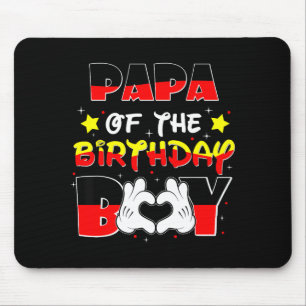 Tapis De Souris Chemise Papa du garçon d'anniversaire correspondan