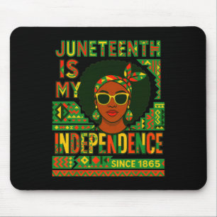 Tapis De Souris Chemise pour femmes noires Juneteenth est mon indé