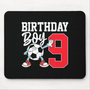 Tapis De Souris Chemise pour le 9e anniversaire pour garçons Footb