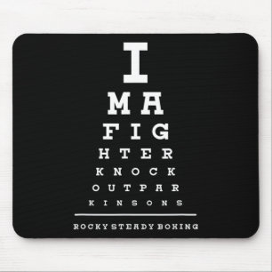 Tapis De Souris Chemise Rock Steady Boxing Parkinson's Eye Chart