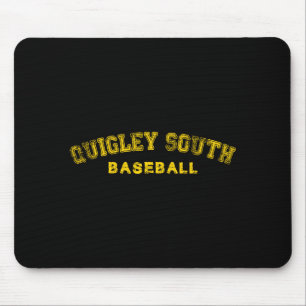 Tapis De Souris Chemise T Baseball en détresse Quigley South Alumn