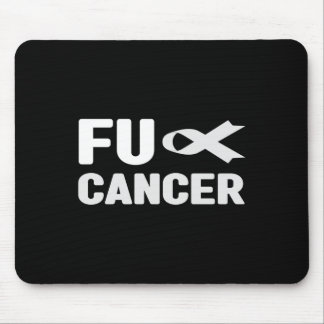 Tapis De Souris Chemise T Cancer Fu - Ruban Blanc, Cancer Du Poumo