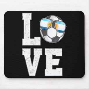 Tapis De Souris Chemise T Drapeau De Fan De Football Argentin Amou