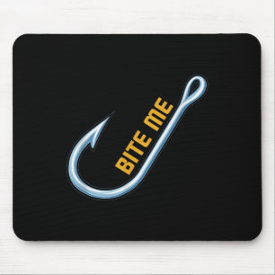 Tapis De Souris Chemise T Fishing Bite Me