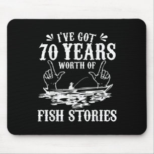 Tapis De Souris Chemise T pour pêcheur 70 ans drôle Cadeau de pêch