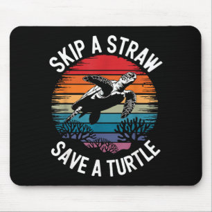 Tapis De Souris Chemise Tortues de mer Océan Tortue Sauver
