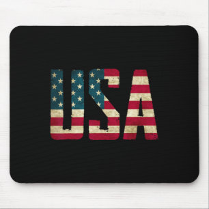 Tapis De Souris Chemise Usa Femmes Hommes Enfants Drapeau Américai