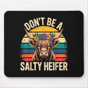 Tapis De Souris Chemise Vache Highland Drôle Hommes Femmes