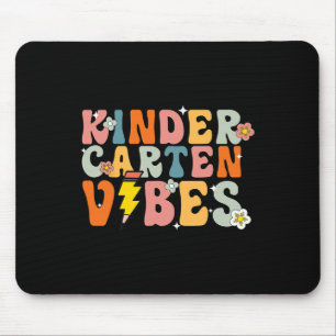 Tapis De Souris Chemise Vibe de Maternelle Rétro Groovy Mignon Ret