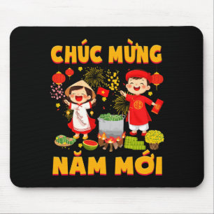 Tapis De Souris Chemise Vietnamienne Chuc Mung Nam Moi