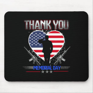Tapis De Souris Chemises American Flag Memorial Day pour hommes fe