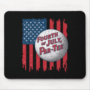 Tapis De Souris Chemises de golf drapeau américain 4 juillet