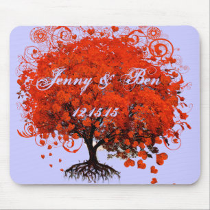 Tapis De Souris Chemises de mariage à l'arbre rouge, Cadeaux, Auto