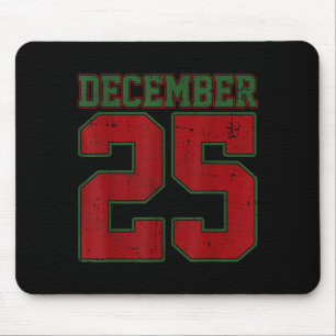 Tapis De Souris Chemises de Noël rétro pour hommes et femmes le 25