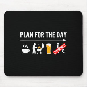 Tapis De Souris Chemises drôles de BBQ pour hommes café grillage b