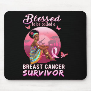 Tapis De Souris Chemises du cancer du sein pour les femmes noires
