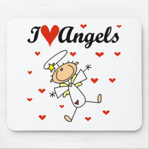 Tapis De Souris Chemises et cadeaux I Love Angels
