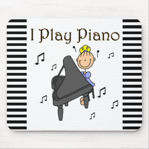 Tapis De Souris Chemises et Cadeaux I Play Piano
